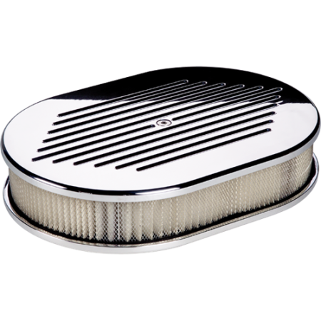 Billet Specialties - Billet Specialties 15320 - Air Cleaner Small Oval Ball-Milled Polished