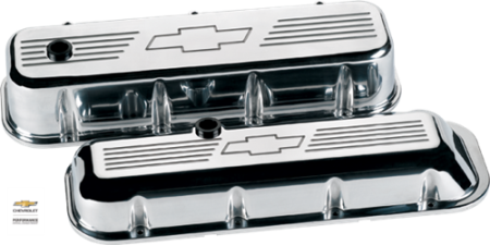 Billet Specialties - Billet Specialties 96121 - Valve Cover BB Tall Bowtie Polished