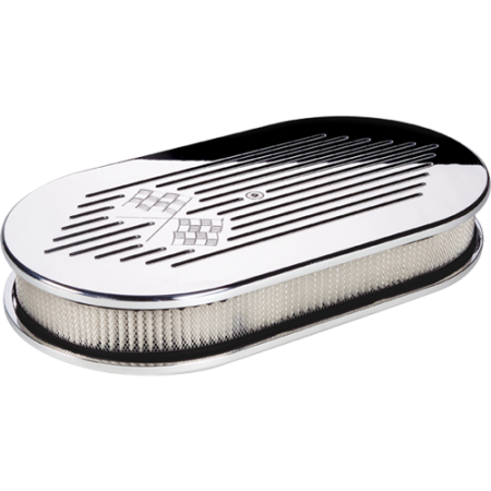 Billet Specialties - Billet Specialties 15427 - Air Cleaner Large Oval Flag Polished