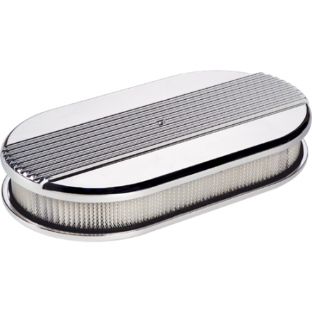 Billet Specialties - Billet Specialties 15640 - Air Cleaner Large Oval Ribbed Polished