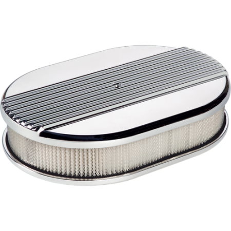 Billet Specialties - Billet Specialties 15630 - Air Cleaner Small Oval Ribbed Polished