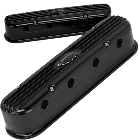 Billet Specialties - Billet Specialties P95475 - Valve Cover LS3 Modular Ribbed Profile Black