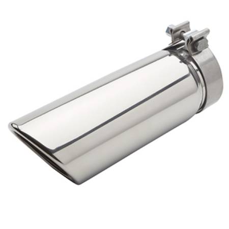 GM Accessories - GM Accessories 84722772 - 6.0L, 6.2L and 6.6L Polished Stainless Steel Dual-Wall Angle-Cut Exhaust Tip [2015-2020 Silverado 1500/HD]