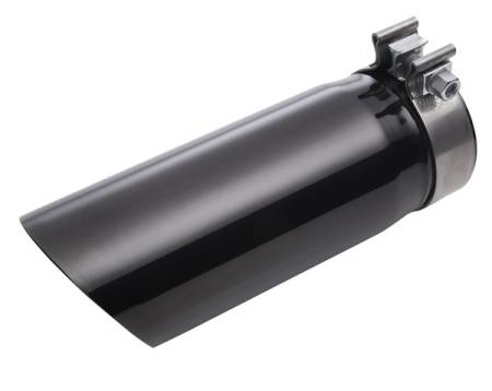 GM Accessories - GM Accessories 84521824 - 6.0L and 6.6L Black Chrome Dual-Wall Angle-Cut Exhaust Tip [2019+ Silverado HD]