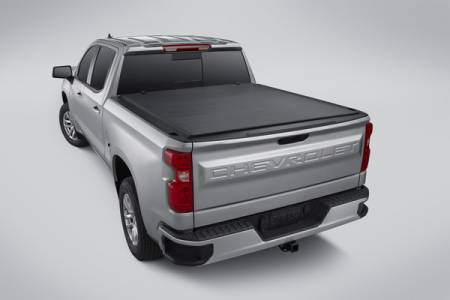 GM Accessories - GM Accessories 87816011 - Long Bed Soft Roll-Up Tonneau Cover with Chevrolet Bowtie Logo [2019+ Silverado]