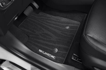 GM Accessories - GM Accessories 42677242 - First- and Second-Row Premium Carpeted Floor Mats in Ebony with Buick Script [2020+ Encore GX]