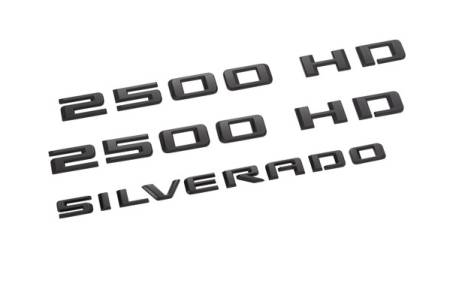GM Accessories - GM Accessories 86539794 - Silverado 2500 HD Emblems in Black [2020+ Silverado HD]