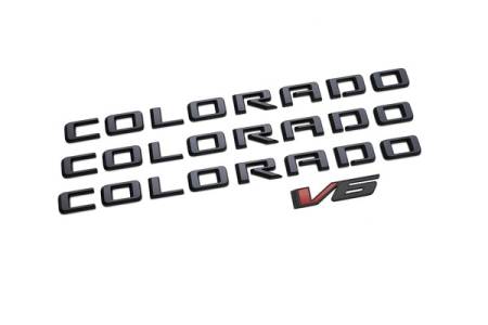 GM Accessories - GM Accessories 85594766 - Colorado Emblems in Black (for Models with V6 engine) [2022+ Colorado]