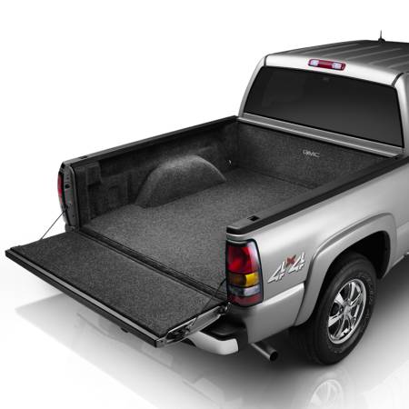 GM Accessories - GM Accessories 17802564 - Gray Carpet Truck Bed Liner with Silver Colored GMC Logo and Fasteners [2014 Sierra HD]
