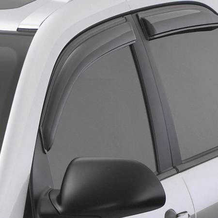 GM Accessories - GM Accessories 19202074 - Front and Rear Tape-On Side Door Window Weather Deflector Set in Smoke Black [2014-17 Equinox]