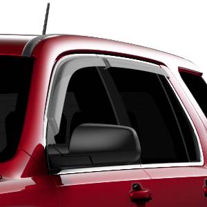 GM Accessories - GM Accessories 19202164 - Front and Rear Tape-On Side Door Window Weather Deflector Set in Smoke Black [2014-17 Terrain]