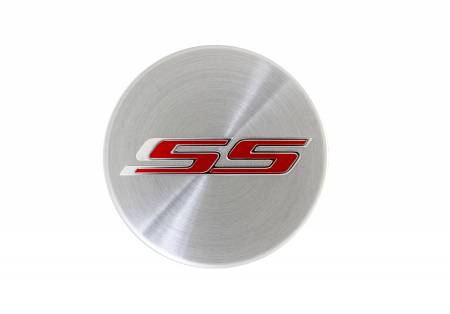 GM Accessories - GM Accessories 19351757 - Center Cap in Brushed Aluminum with Red SS Logo [2016+ Camaro]