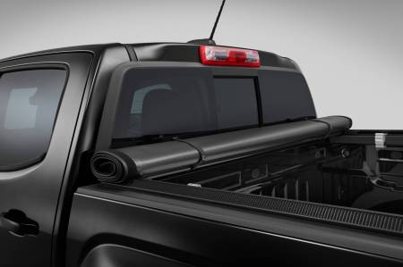 GM Accessories - GM Accessories 22894984 - Short Box Soft Roll-Up Tonneau Cover in Black with GMC Logo [2018-22 Canyon]