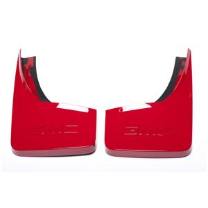 GM Accessories - GM Accessories 22902408 - Rear Molded Splash Guards in Red with GMC Logo [2014-15 Sierra]
