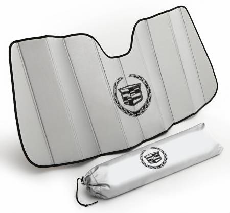 GM Accessories - GM Accessories 22987430 - Front Sunshade Package in Silver with Black Cadillac Logo [2015 Escalade]