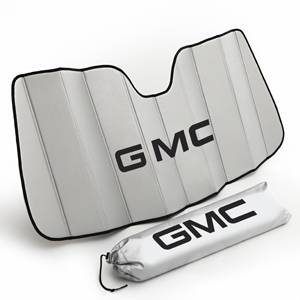GM Accessories - GM Accessories 23155164 - Front Sunshade Package in Silver with Black GMC Logo