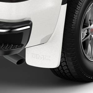 GM Accessories - GM Accessories 23238780 - Rear Molded Splash Guards in White Frost Tricoat [2016-18 Sierra 1500]
