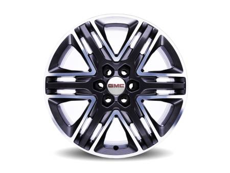 GM Accessories - GM Accessories 23413108 - 20x8-Inch Aluminum 6-Split-Spoke Wheel in Satin Graphite Finish with Ultra Bright Machined Face [2017+ Acadia]