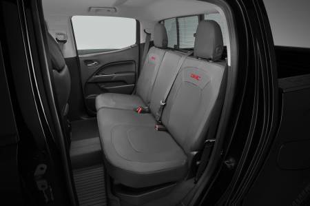 GM Accessories - GM Accessories 23438869 - Rear Seat Cover without armrest Set in Jet Black with GMC Logo [2022+ Canyon]