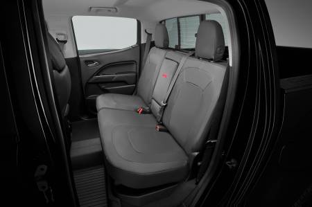 GM Accessories - GM Accessories 23438870 - Rear Seat Cover with armrest Set in Jet Black with GMC Logo [2022+ Canyon]