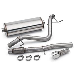 GM Accessories - GM Accessories 23442232 - 6.2L Cat-Back Single Exit Exhaust Upgrade System with Polished Tip [2016-18 Sierra 1500]