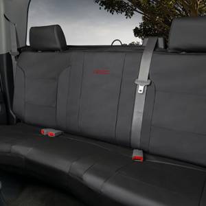 GM Accessories - GM Accessories 23443857 - Double Cab Rear Seat Cover bench seat without armrest Set in Black [2016-19 Sierra]