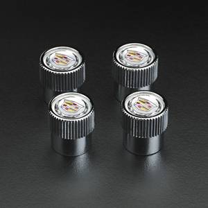 GM Accessories - GM Accessories 23473652 - Tire Pressure Monitoring System Valve Stem Caps in Silver with Crest Logo