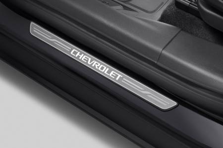 GM Accessories - GM Accessories 42744901 - Illuminated Front Door Sill Plates in Stainless Steel with Chevrolet Script [2021+ Trailblazer]