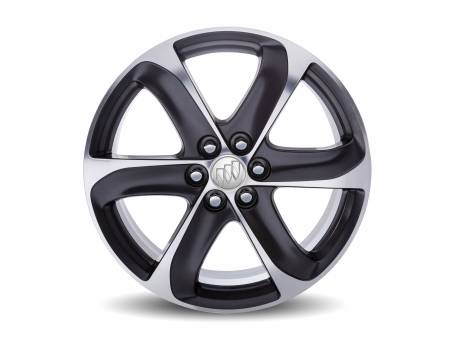 GM Accessories - GM Accessories 84663434 - 20x8-Inch Aluminum 6-Spoke Wheel in Satin Graphite Finish with Ultra-Bright Machined Face [2018+ Enclave]