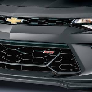 GM Accessories - GM Accessories 84040595 - Grille in Black with Nightfall Gray Metallic Inserts and SS Emblem [2016-18 Camaro]
