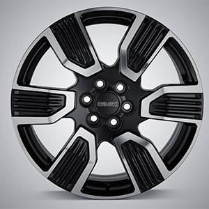 GM Accessories - GM Accessories 84126416 - 20 x 8-Inch Aluminum 6-Spoke Ultra Bright Machined Wheel with High Gloss Black Pockets [2020+ Acadia]