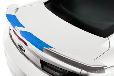 GM Accessories - GM Accessories 84189704 - High Wing Spoiler Rally Stripe Decal Package in Blue [2017-18 Camaro]