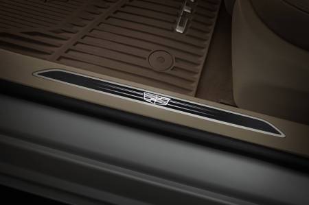 GM Accessories - GM Accessories 84205460 - Illuminated Front Door Sill Plates in Stainless Steel with Light Neutral Surround and Cadillac Logo [2016-18 CT6]