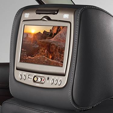GM Accessories - GM Accessories 84319146 - Rear Seat Entertainment System with DVD Player in Dark Galvanized Vinyl with French Stitching [2019 Traverse]