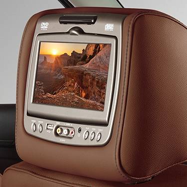 GM Accessories - GM Accessories 84319148 - Rear Seat Entertainment System with DVD Player in Loft Brown Vinyl with French Stitching [2019 Traverse]