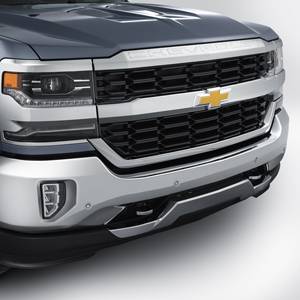 GM Accessories - GM Accessories 84425601 - Grille in Chrome with Bowtie and Chevrolet Logos [2018-19 Silverado 1500]