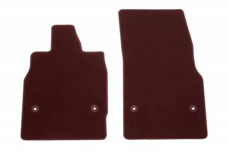 GM Accessories - GM Accessories 84542729 - C8 Corvette First Row Carpeted Floor Mats in Morello Red with Torch Red Binding