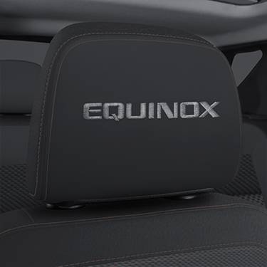 GM Accessories - GM Accessories 84594441 - Vinyl Headrest in Jet Black with Embroidered Equinox Script [2021+ Equinox]