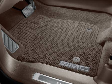 GM Accessories - GM Accessories 84665260 - First and Second Row Carpeted Floor Mats in Teak with GMC Logo [2021+ Yukon]