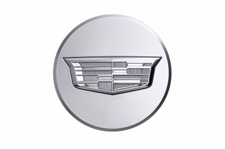 GM Accessories - GM Accessories 84788653 - Center Cap in Silver with Monochromatic Cadillac Logo