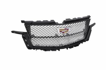 GM Accessories - GM Accessories 84991565 - Grille in Silver Mesh with Gloss Black Surround and Cadillac Logo [2021+ Escalade]