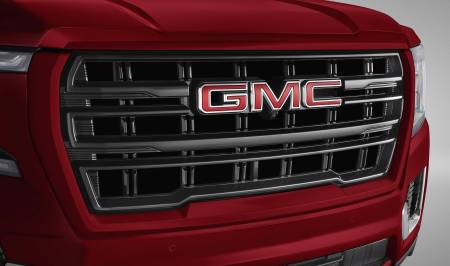 GM Accessories - GM Accessories 84960266 - Grille in Black with Cayenne Red Tintcoat Surround and GMC Logo [2021-22 Yukon]