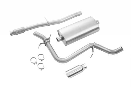 GM Accessories - GM Accessories 84964741 - 5.3L Long Wheel Base Cat-Back Single Exit Exhaust Upgrade System with GMC Logo [2019+ Sierra 1500]