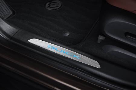 GM Accessories - GM Accessories 94533686 - Illuminated Front Door Sill Plates in Stainless Steel with Buick Script [2016-18 Envision]