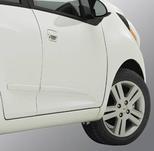 GM Accessories - GM Accessories 94816365 - Front and Rear Smooth Door Moldings in Summit White [2014-15 Spark]