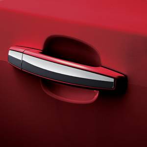 GM Accessories - GM Accessories 95107224 - Front and Rear Door Handles in Red Hot with Chrome Strip [2014-16 Cruze]