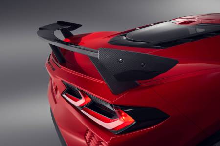 GM Accessories - GM Accessories 85106905 - C8 Corvette High Wing Spoiler in Visible Carbon Fiber