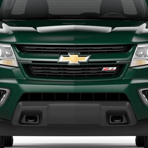GM Accessories - GM Accessories 84270788 - Grille in Black with Rainforest Green Surround and Bowtie Logo [2015-17 Colorado]