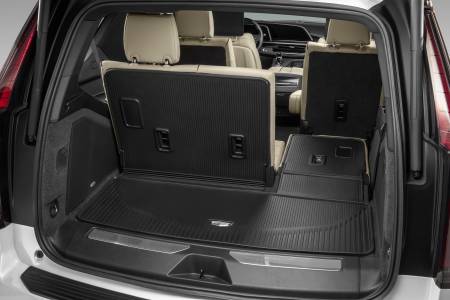 GM Accessories - GM Accessories 85539124 - Integrated Cargo Liner in Jet Black with Cadillac Logo [2021+ Escalade]