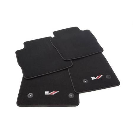 GM Accessories - GM Accessories 85151385 - First And Second-Row Carpeted Floor Mats In Jet Black With V-Series Logo [2022+ CT5]